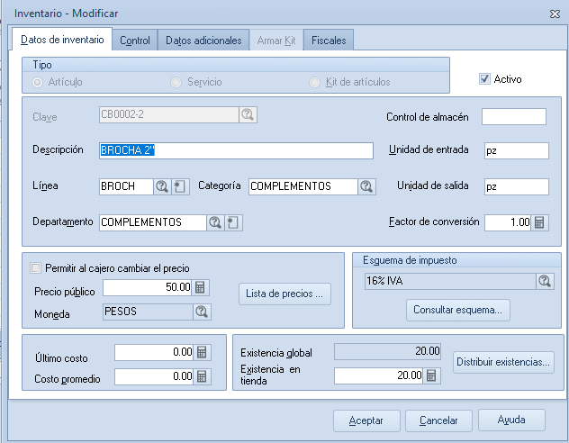Documentos de venta en aspel caja